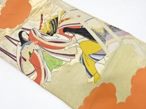 リサイクル　十二単模様織り出し袋帯